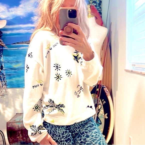 Aerie’s Off-Line, Sinfully Soft Summer Sweatshirt, Lightweight, Side Ties,Size S - Picture 4 of 12